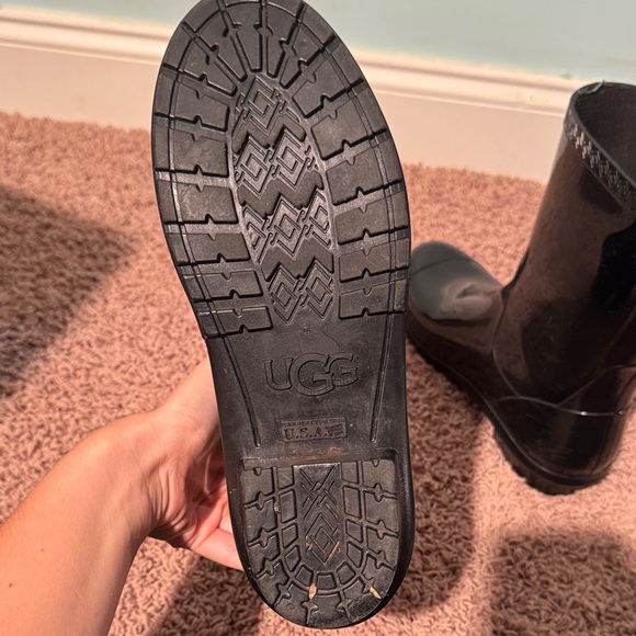 UGG Glossy Black Waterproof Boots